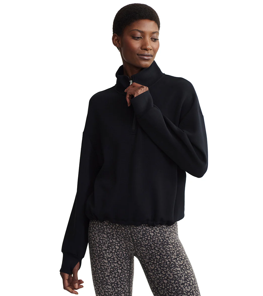 Varley Sian Cropped Half Zip Midlayer Pullover
