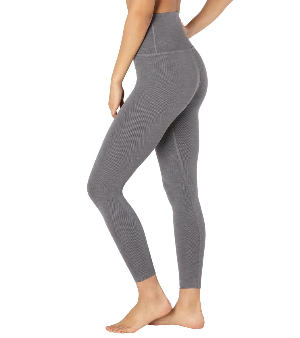 Beyond Yoga Heather Rib High Waisted 7/8 Yoga Leggings