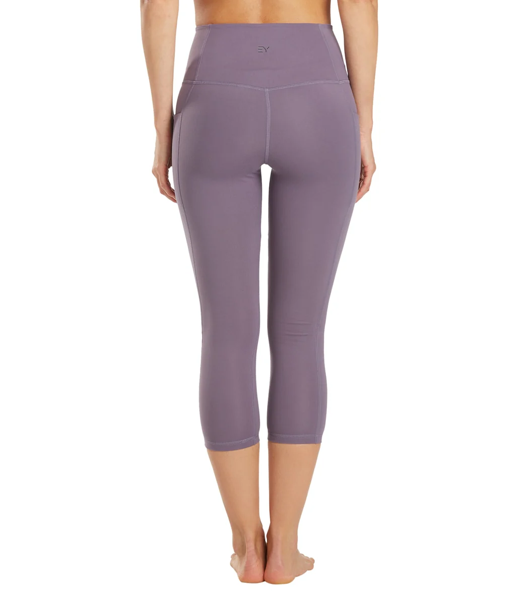 Everyday Yoga Uphold Solid High Waisted Capri Leggings With Pockets 21