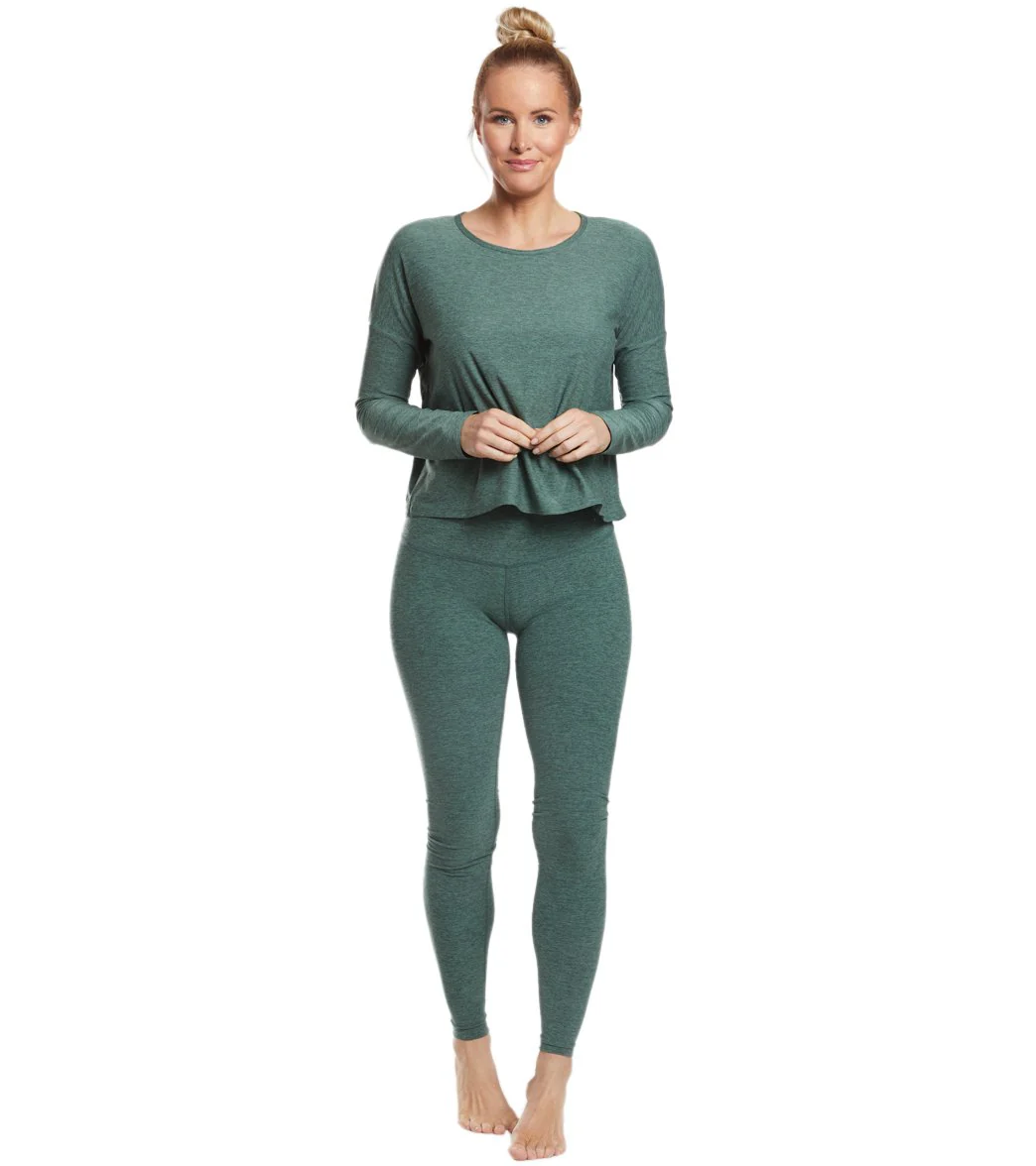 Beyond Yoga Featherweight Morning Light Cropped Pullover