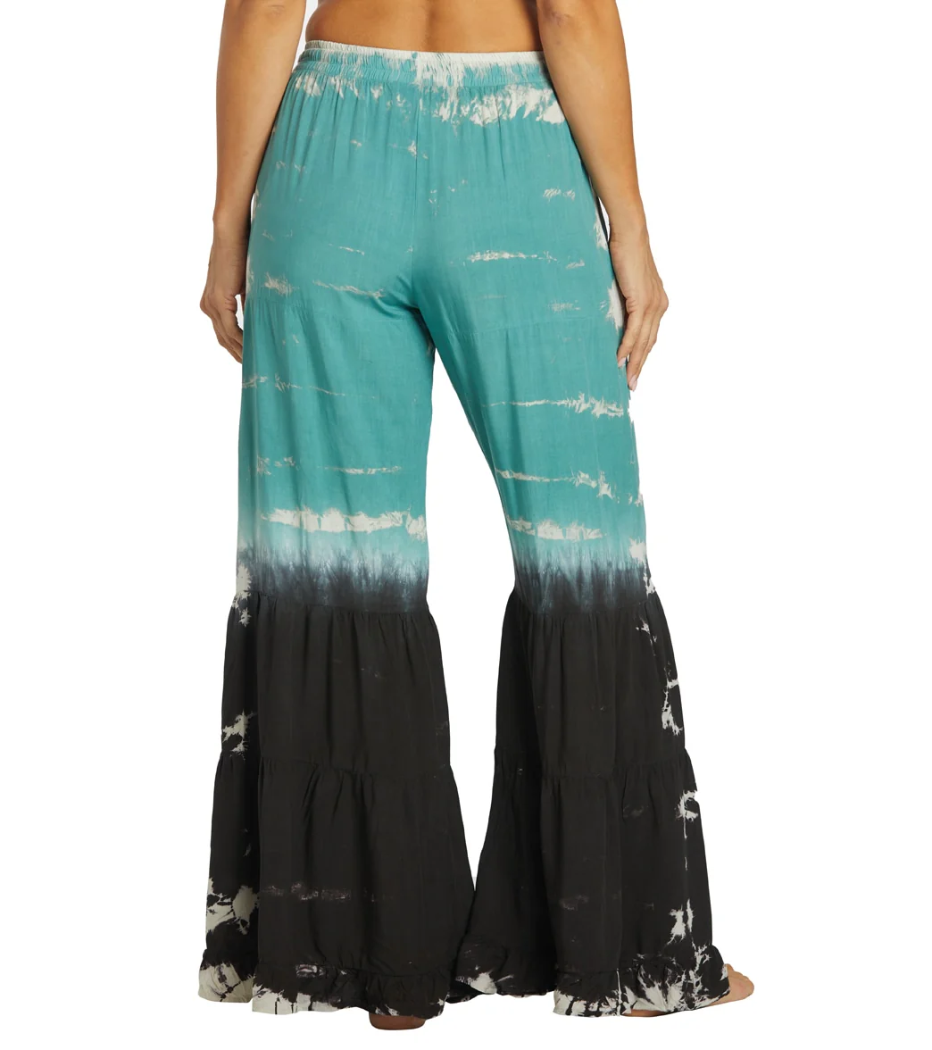 Yak & Yeti Boho Tiered Palazzo Tie Dye Pants