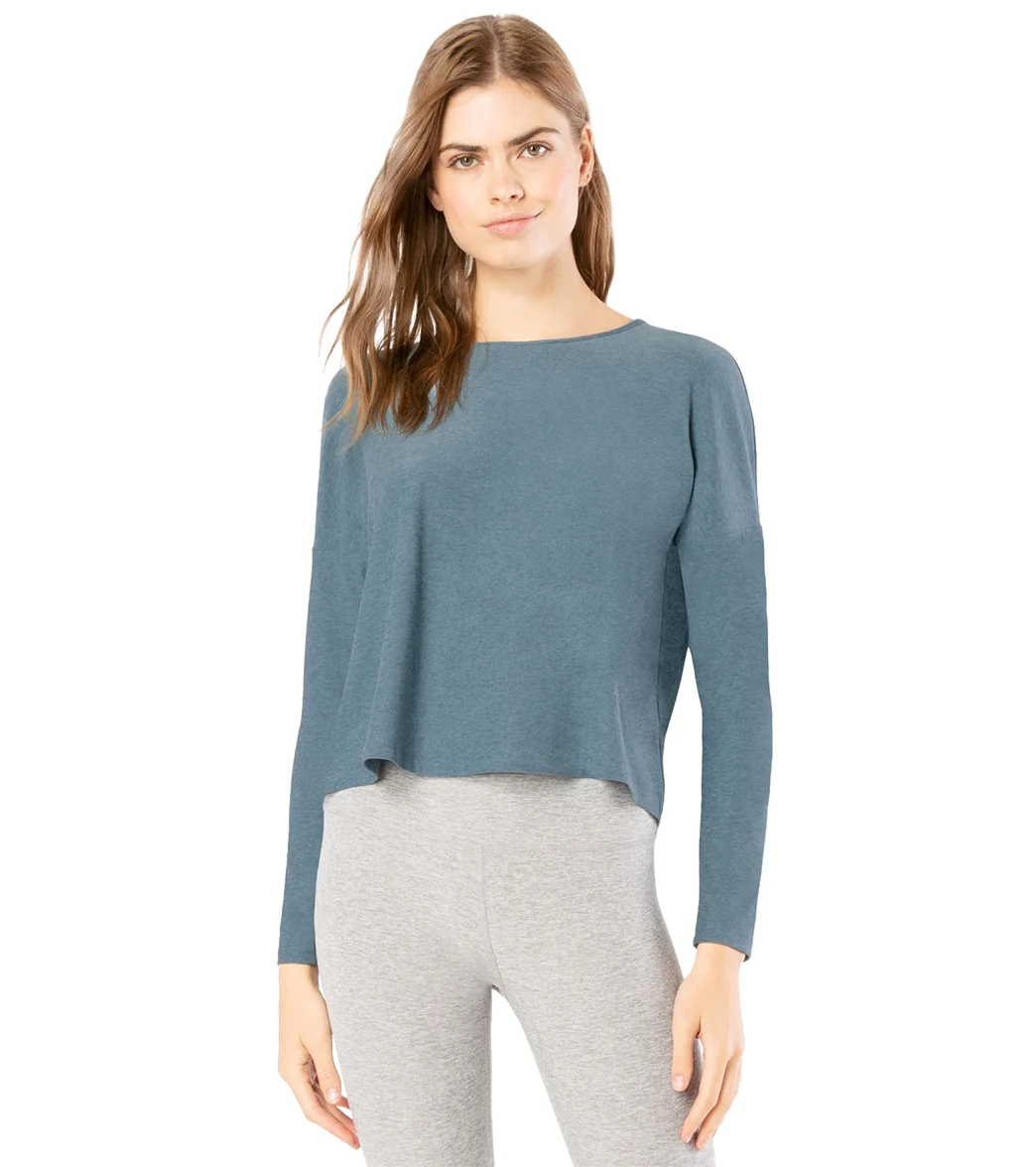 Beyond Yoga Featherweight Morning Light Cropped Pullover