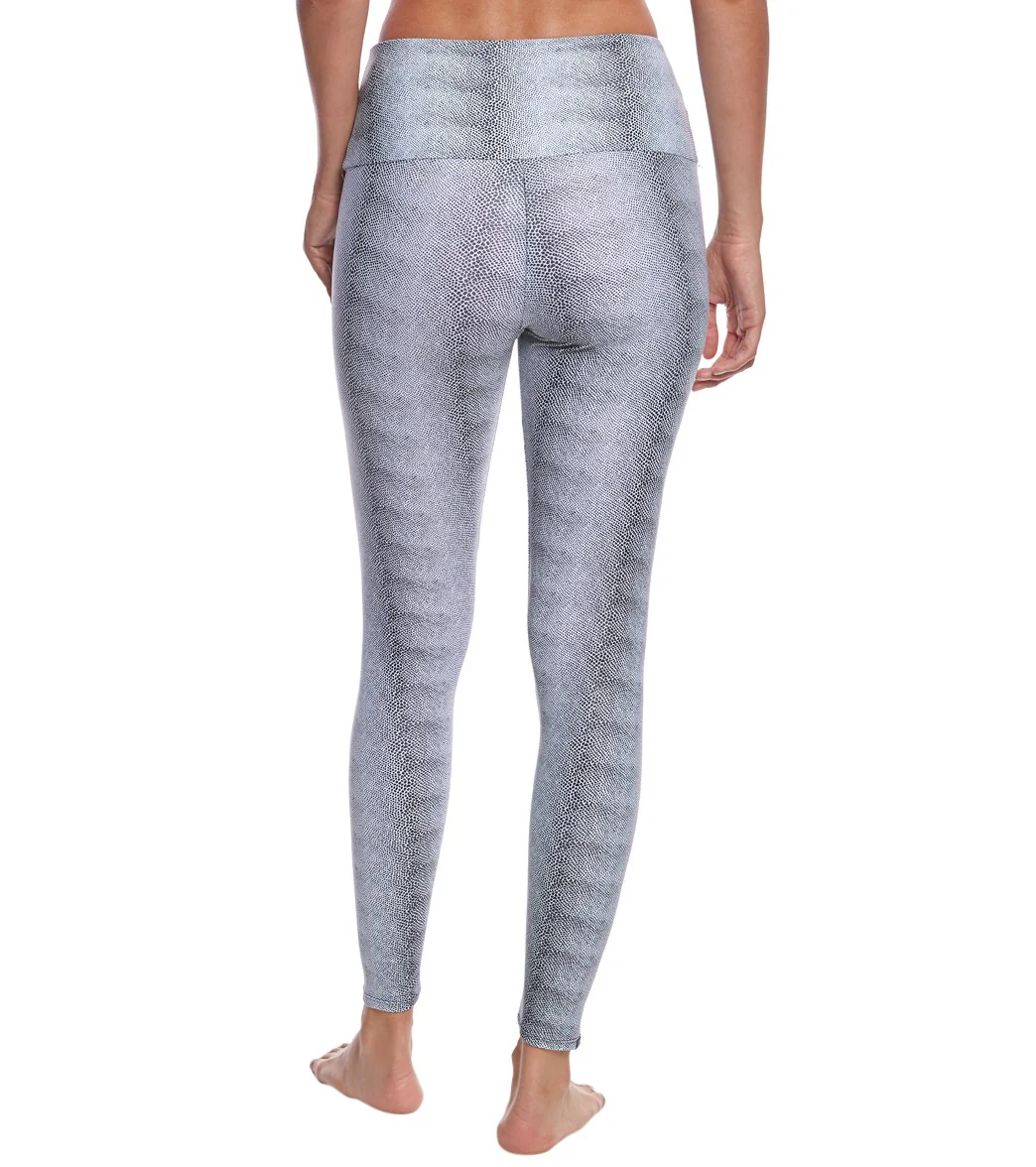 Onzie High Waisted Yoga Leggings White Venom