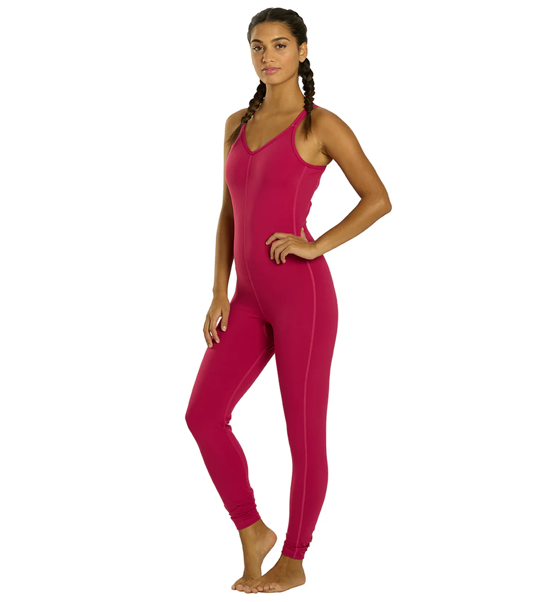 Everyday Yoga Radiant Solid Strappy Back Long Leotard 28