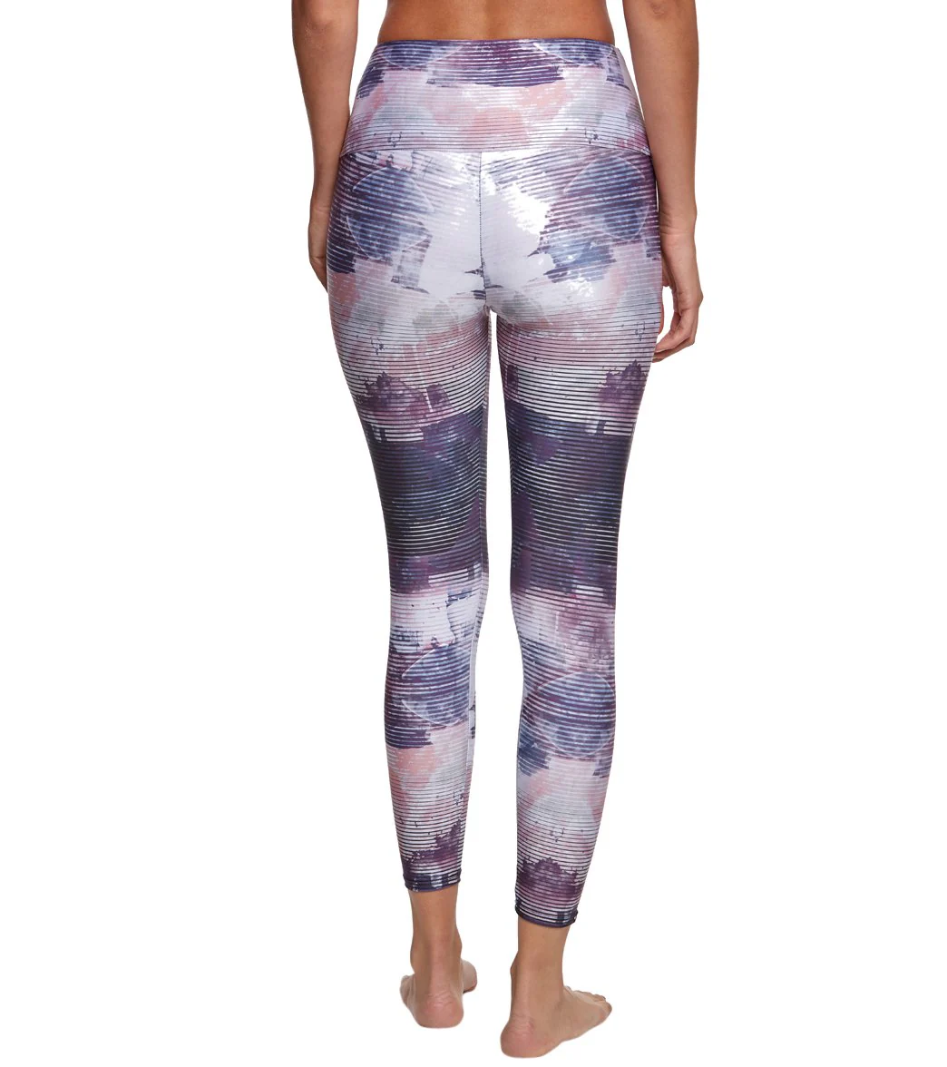 Onzie High Waisted Basic 7/8 Yoga Leggings Abstract