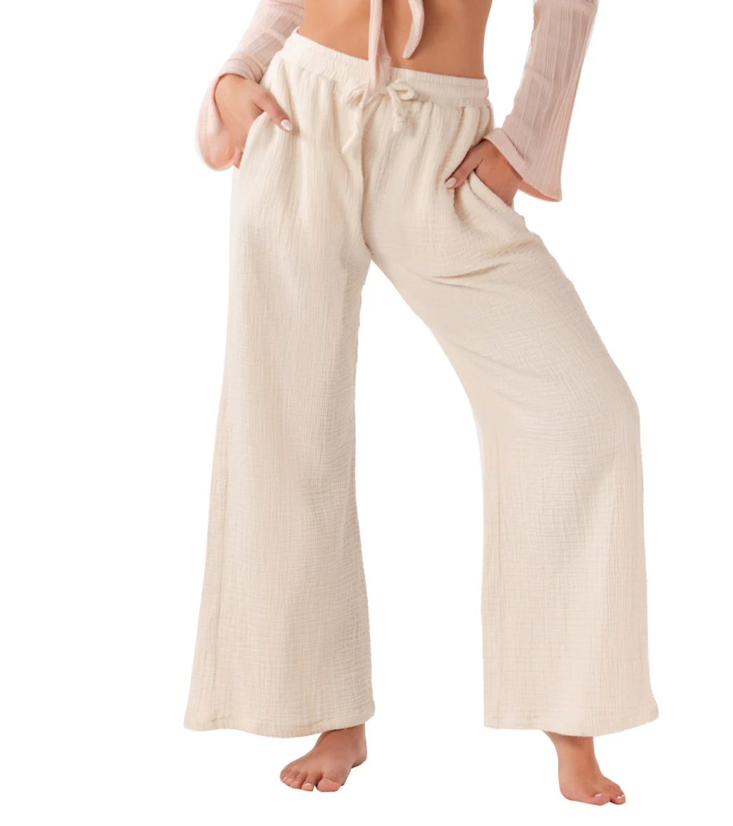 Lotus and Luna Wide Leg Cotton Pants with Pockets