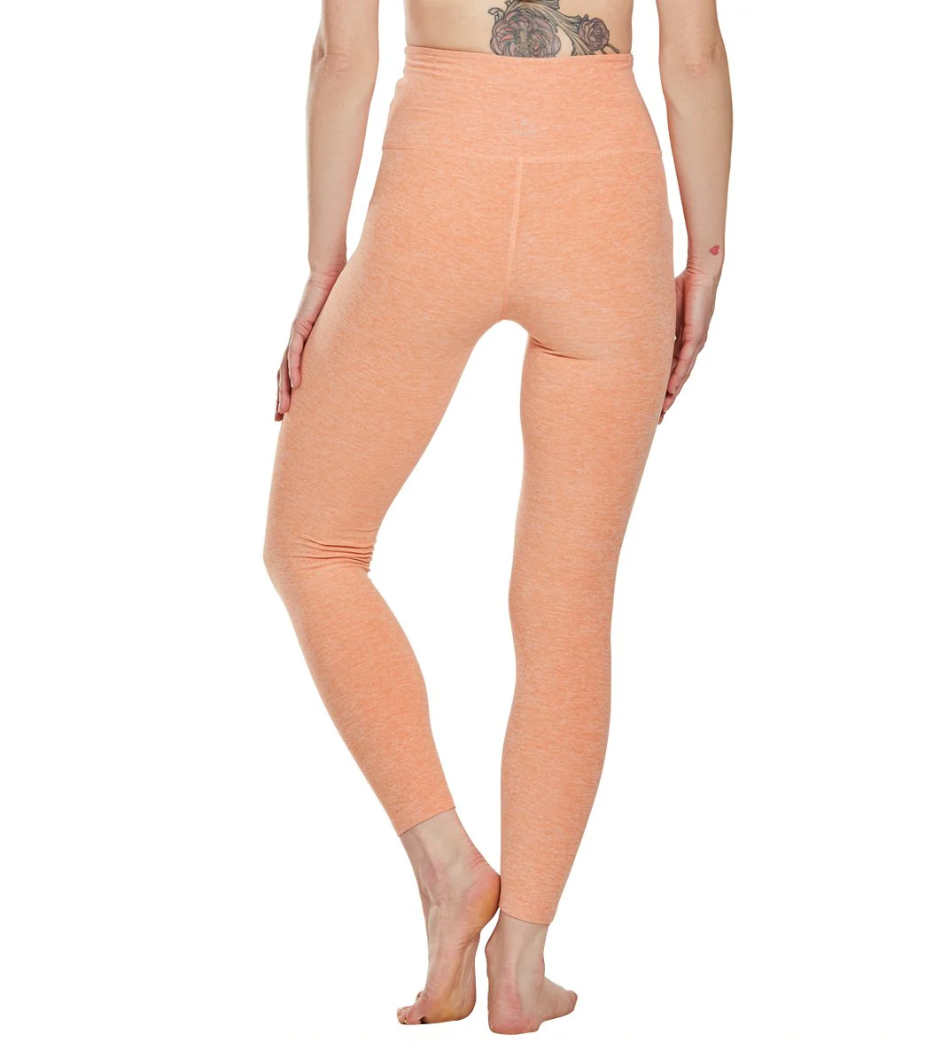 Beyond Yoga Spacedye High Waisted Caught In The Midi 7/8 Yoga Leggings Coral Dust Melon