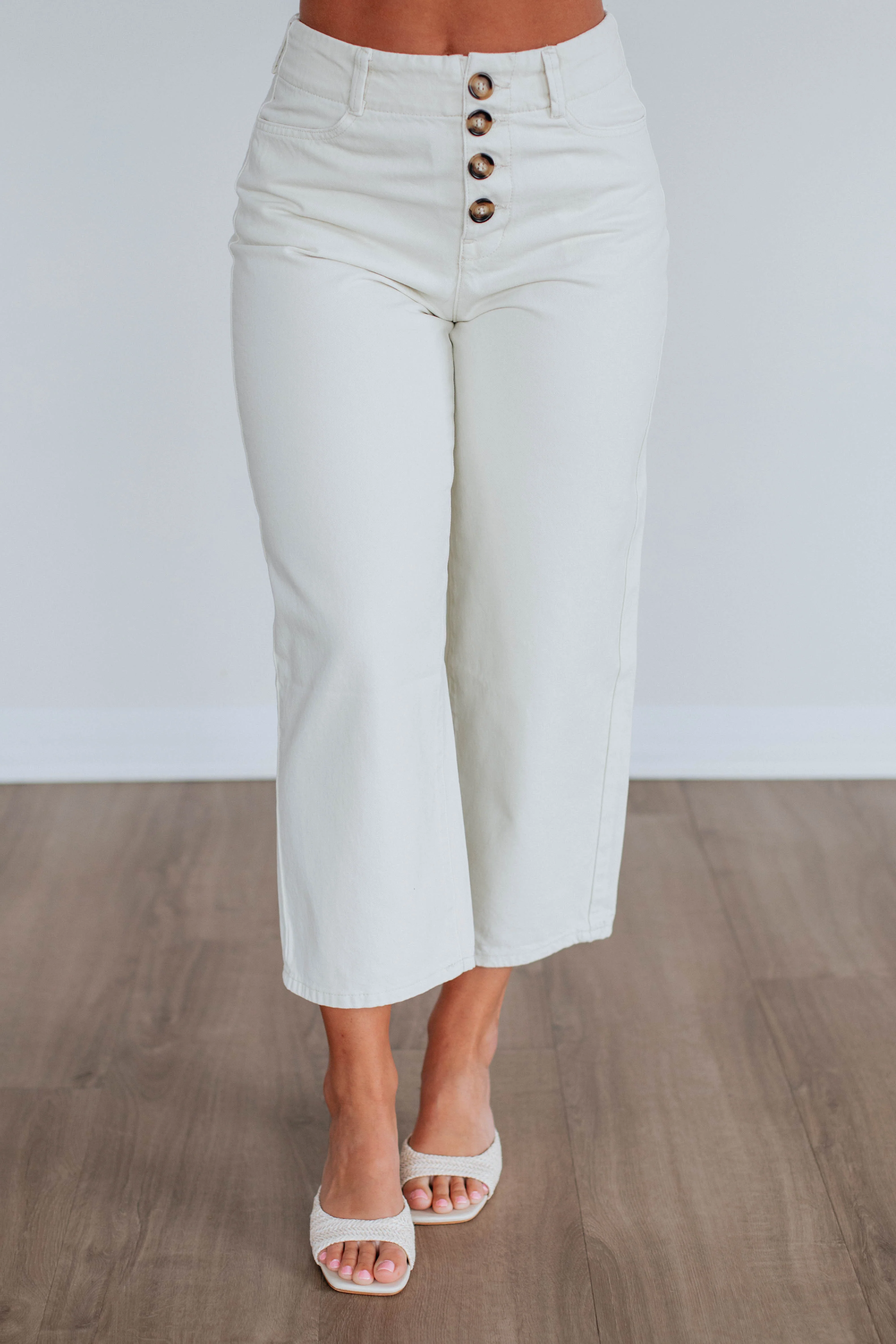 Blithe Wide Leg Pants - Ecru