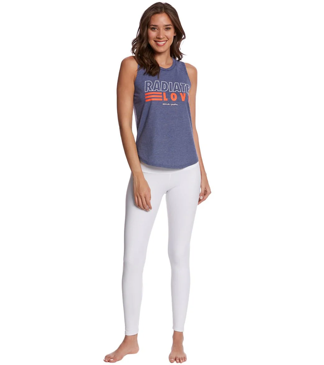 Onzie High Waisted Yoga Leggings White Snake