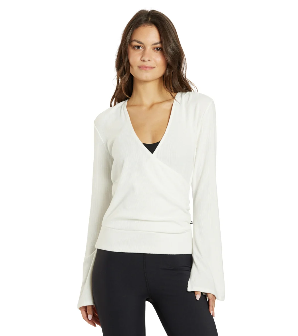 Thrive Societe Pleated Wrap Pullover