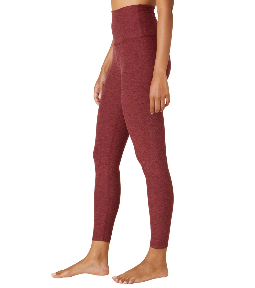 Beyond Yoga Spacedye High Waisted Caught In The Midi 7/8 Yoga Leggings Port Wine-Ruby