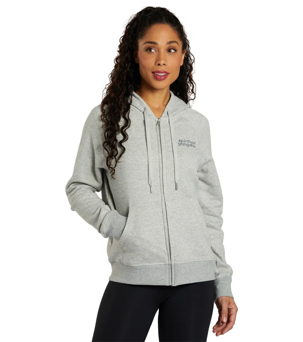 Spiritual Gangster Just Be Raglan Zip Hoodie