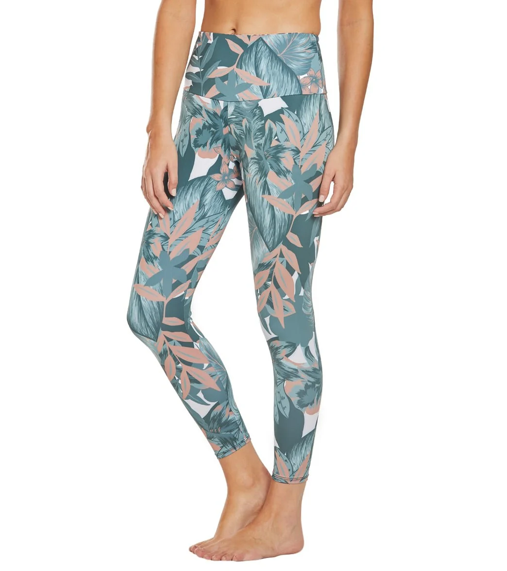 Onzie High Waisted Basic 7/8 Yoga Leggings Tropical Camo
