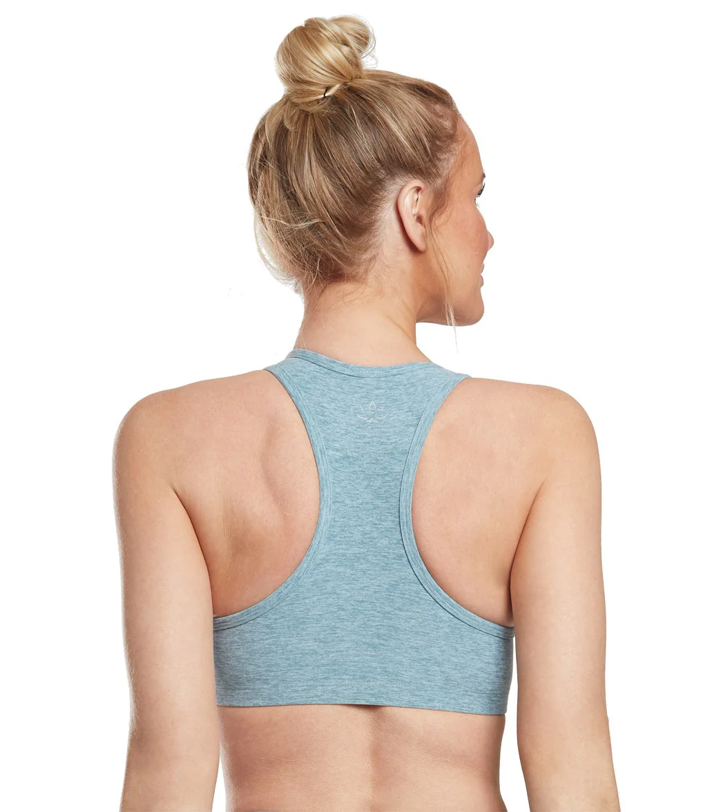 Beyond Yoga Spacedye Lift Your Spirits Yoga Sports Bra Blue Crush/Sky Blue