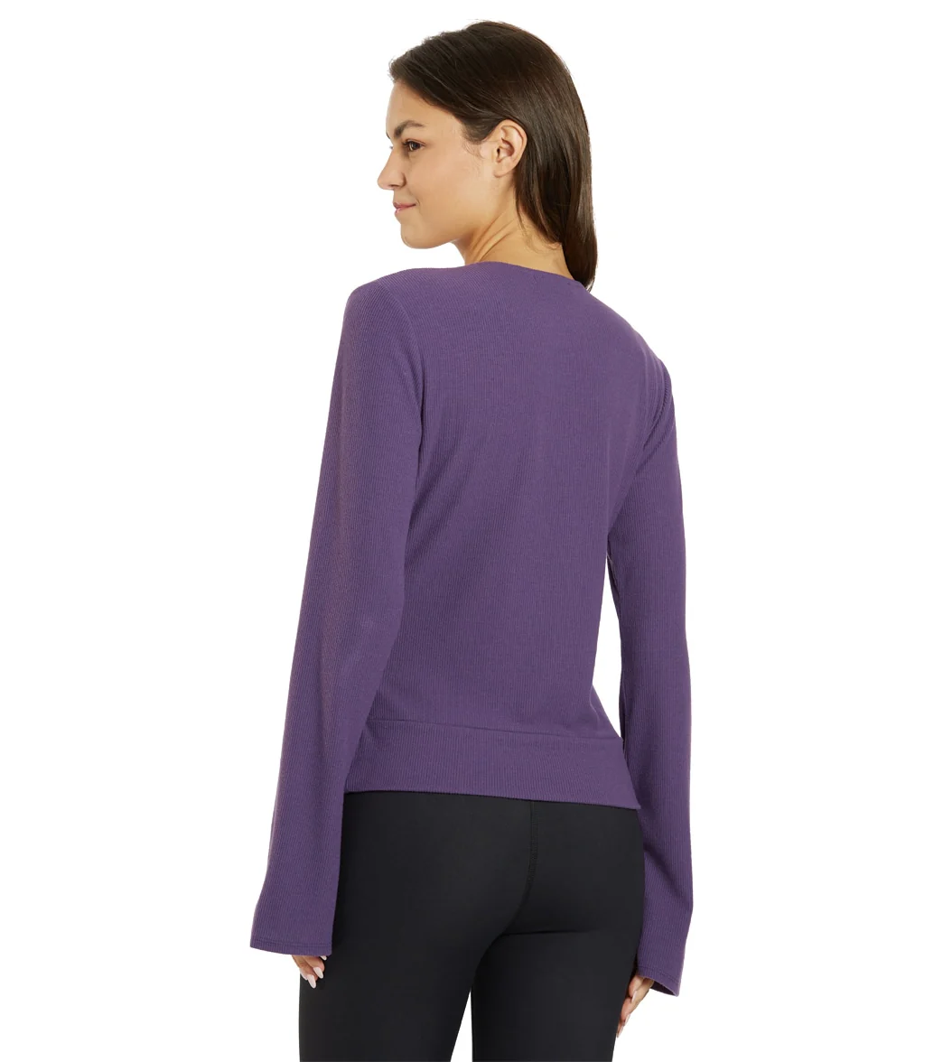 Thrive Societe Pleated Wrap Pullover