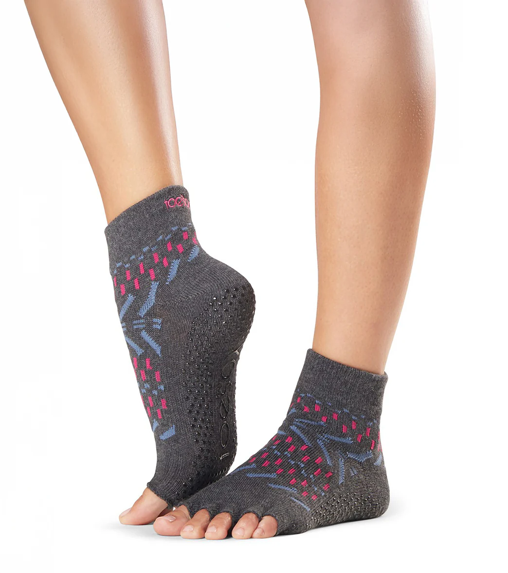 Toesox Ankle Length Half-Toe Yoga Grip Socks