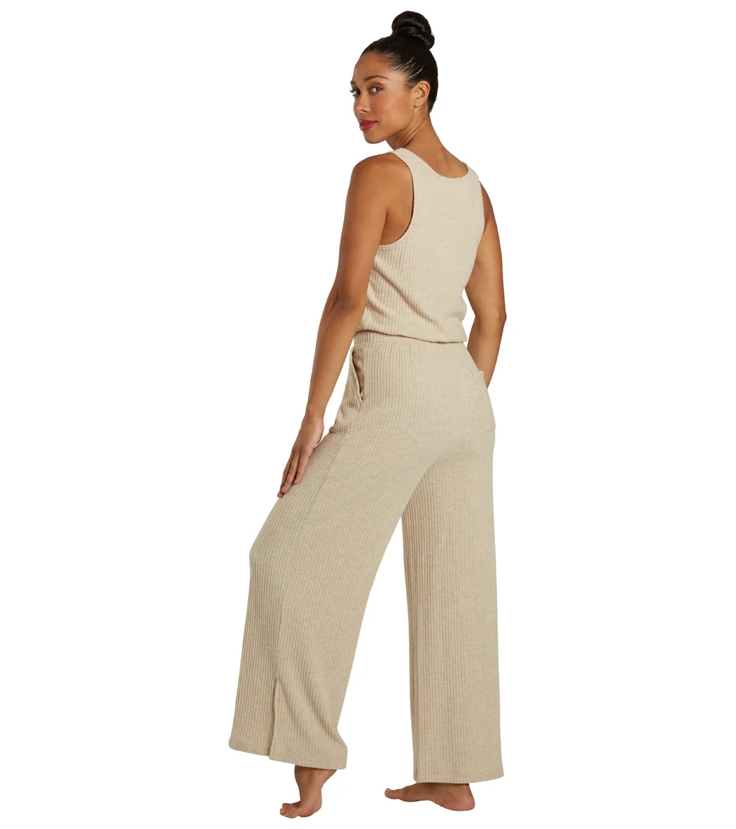 Spiritual Gangster Ballet Rib Wide Leg Perfect Jumpsuit