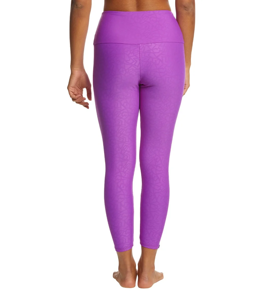 Onzie High Waisted Basic 7/8 Yoga Leggings Electric Purple Pandora