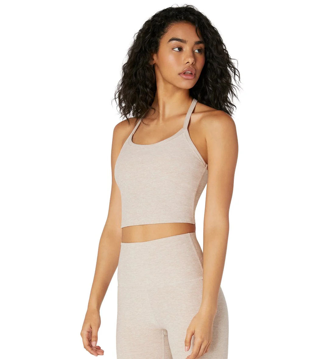 Beyond Yoga Spacedye Slim Racerback Cropped Tank Sand Swept/Desert Suede