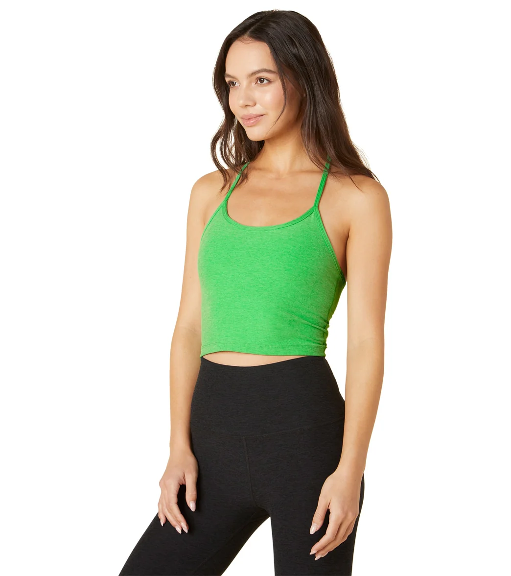 Beyond Yoga Spacedye Slim Racerback Cropped Tank Honeydew Pop Heather