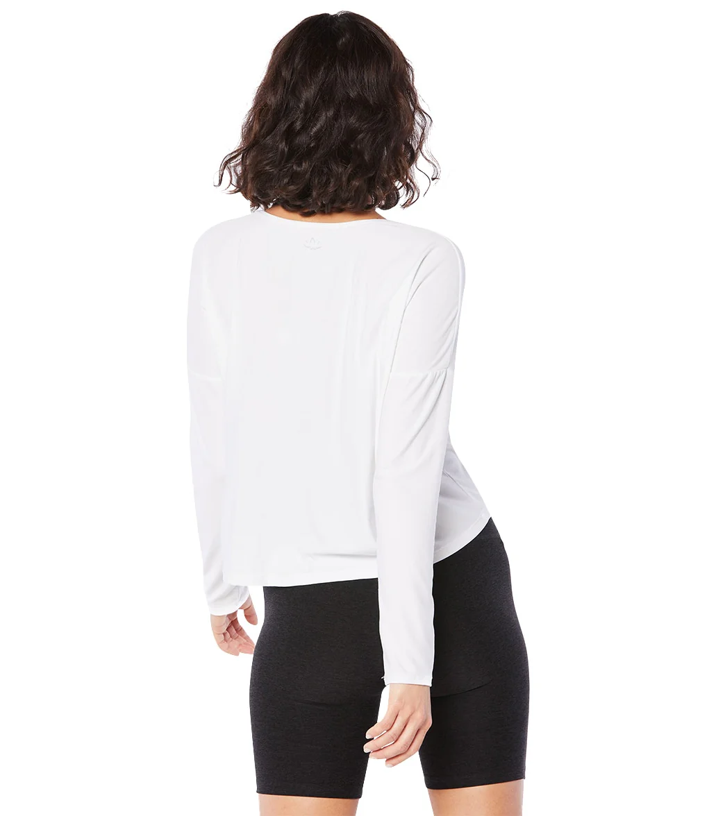 Beyond Yoga Featherweight Morning Light Cropped Pullover