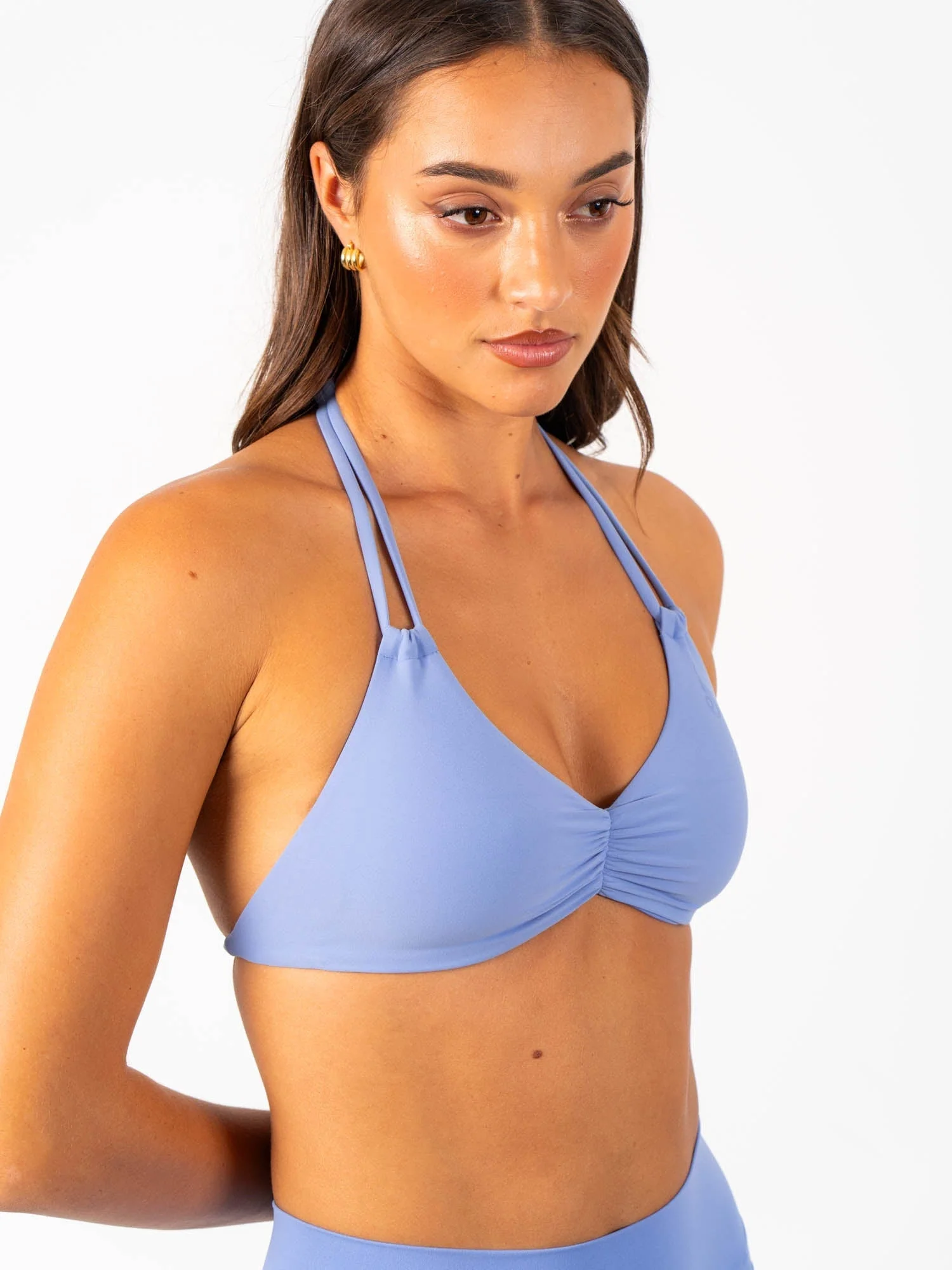 NKD Twin Strap Halter Bra - Dreamy Blue