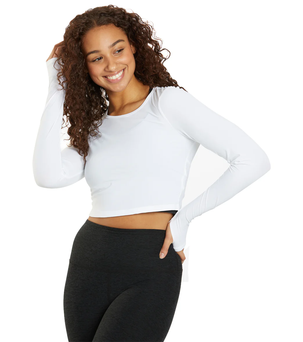 Beyond Yoga Performance Knit Resilient Cropped Pullover