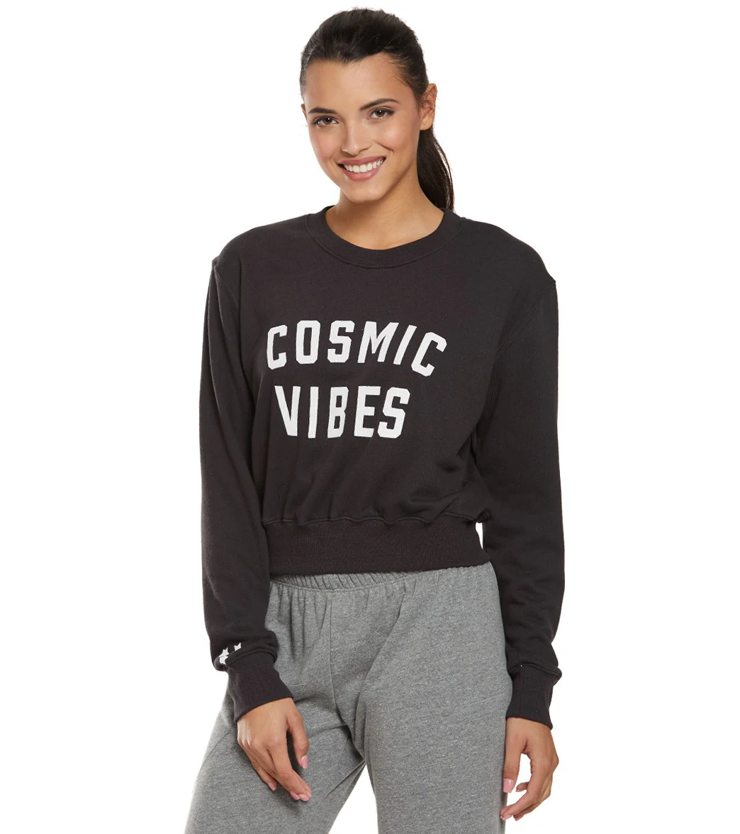 Spiritual Gangster Cosmic Crop Crew Sweatshirt