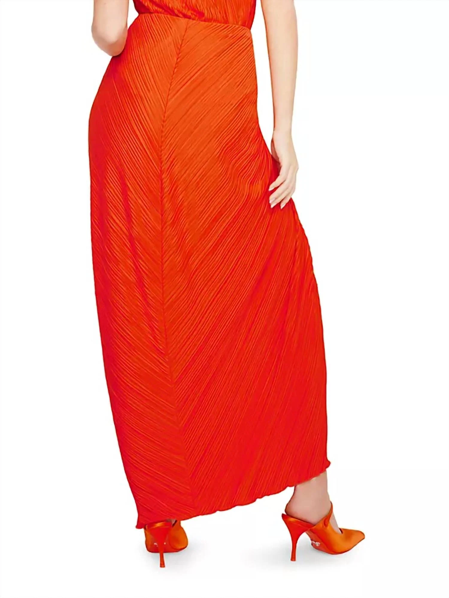Plissé Maxi Sarong Skirt In Roma