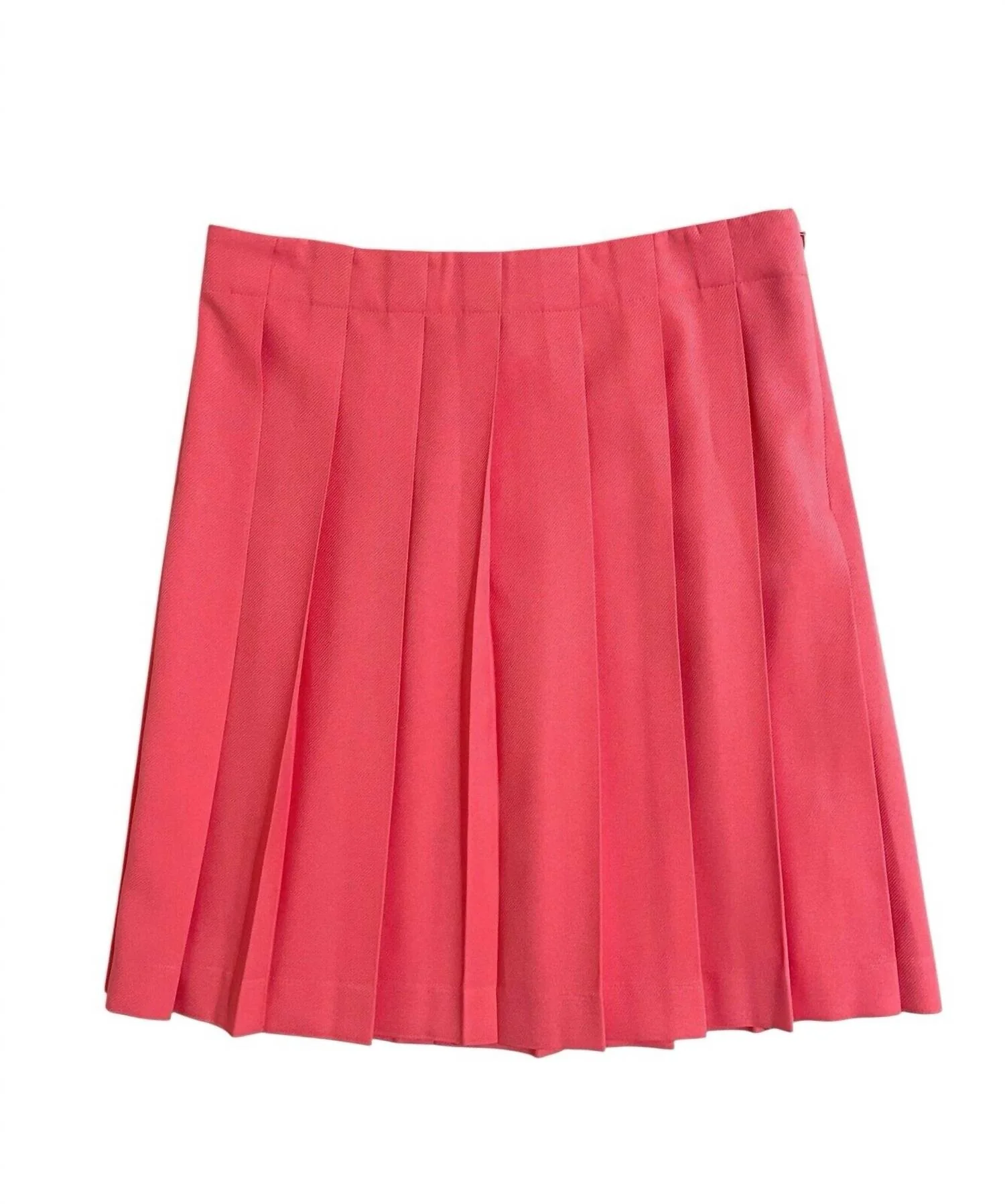 Women's Above Knee A-Line Pleated Skirt In Pink