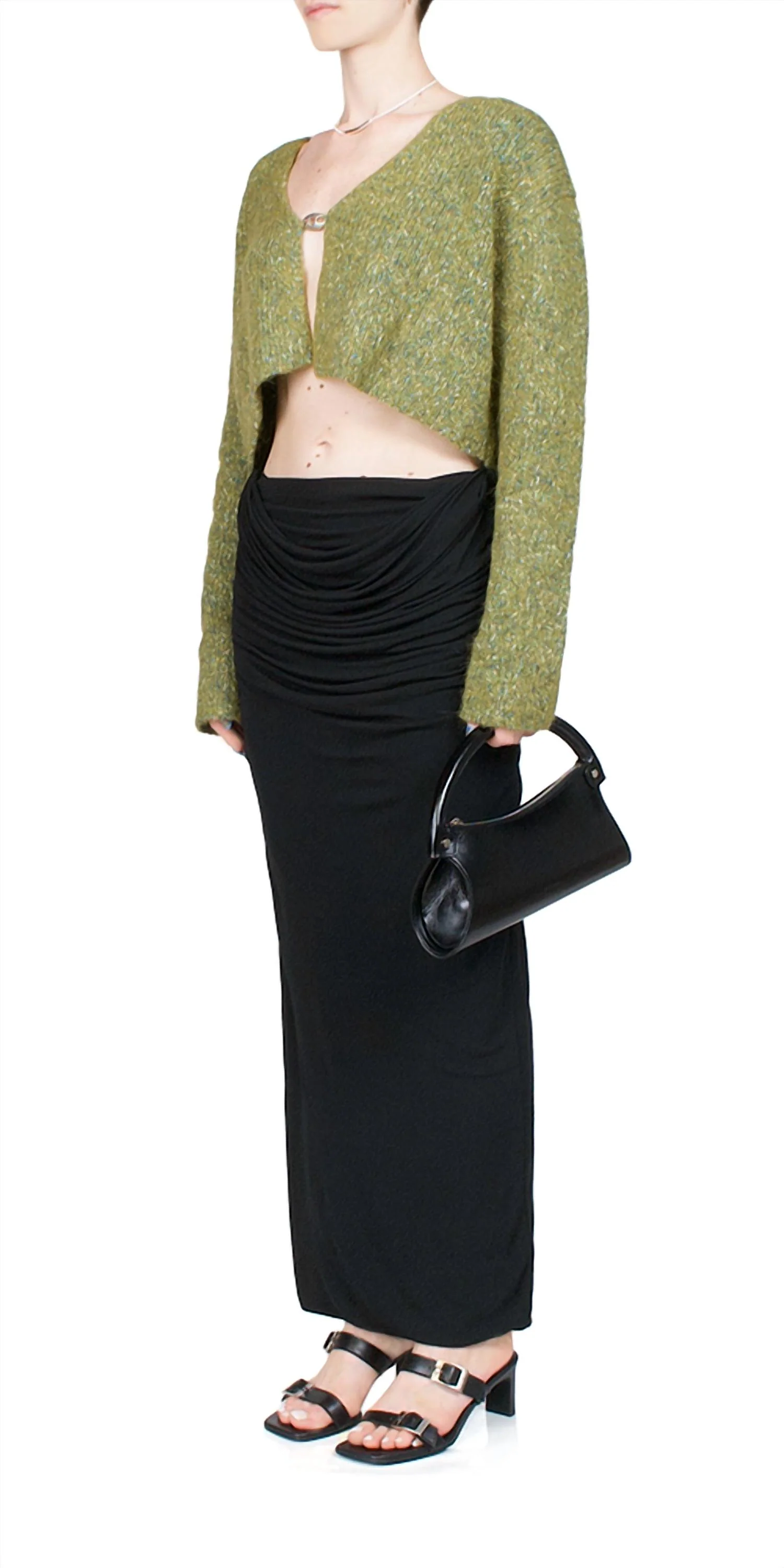 Raffy Draped Skirt In Black