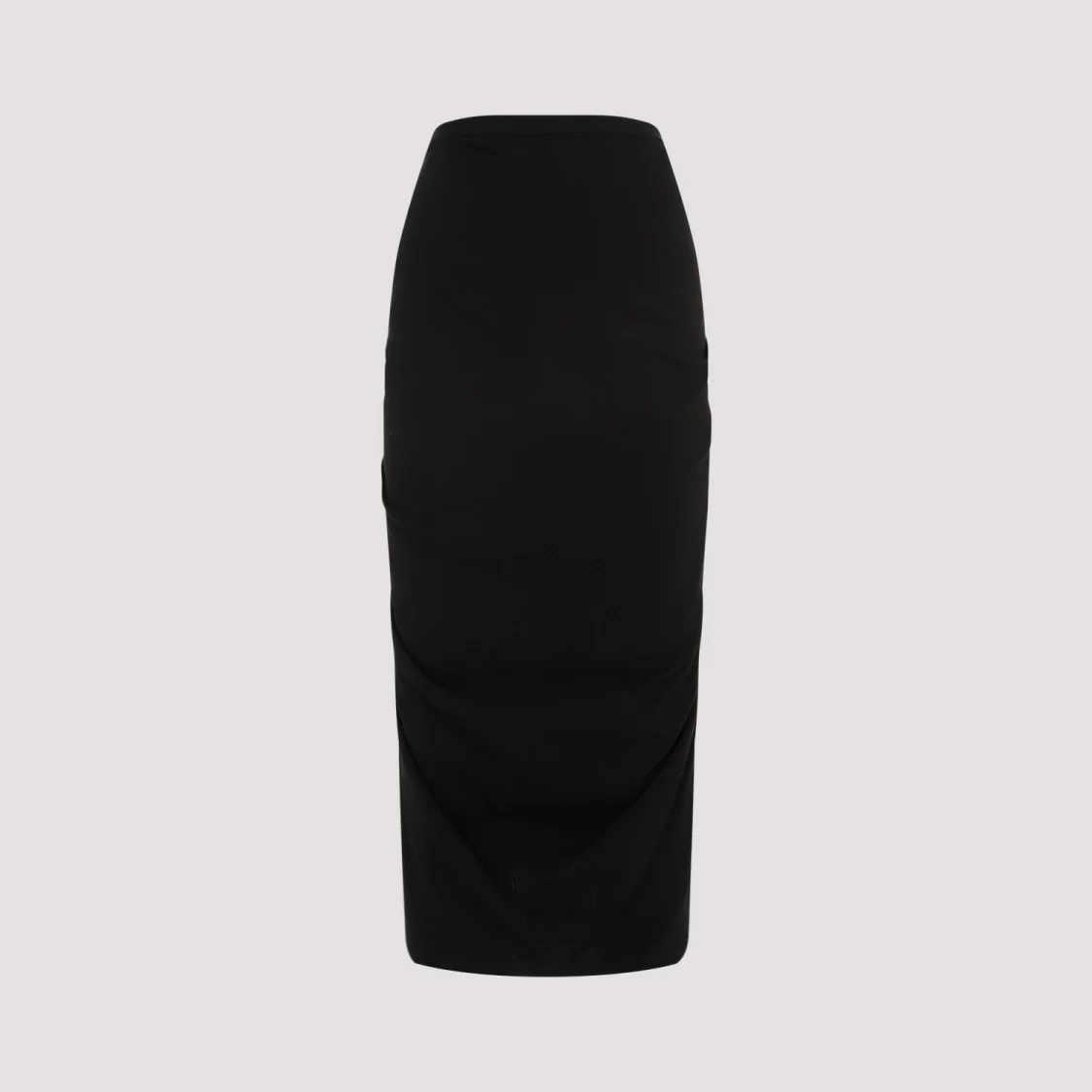 Sonata Black Wool Midi Skirt