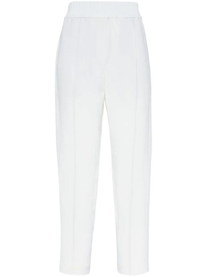 Pressed Crease Tapered Leg Trousers