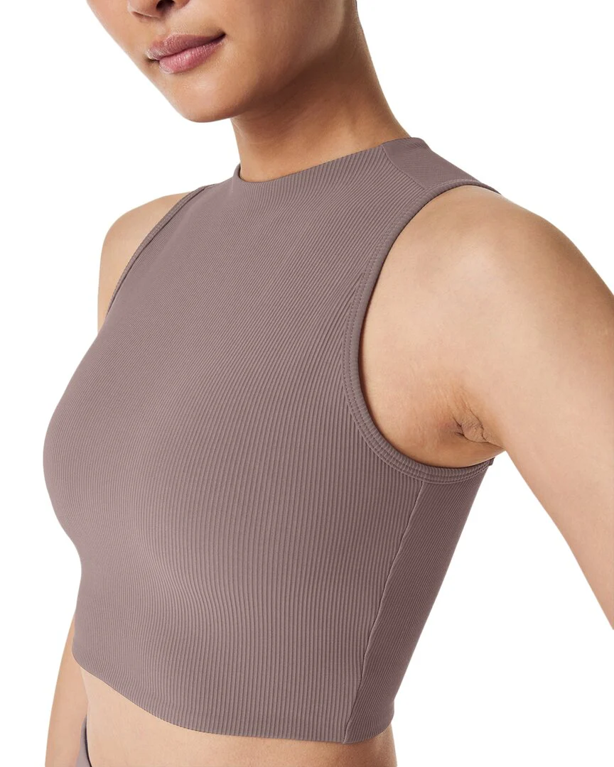 SPANX Get Moving Contour Rib Mock Neck Tank