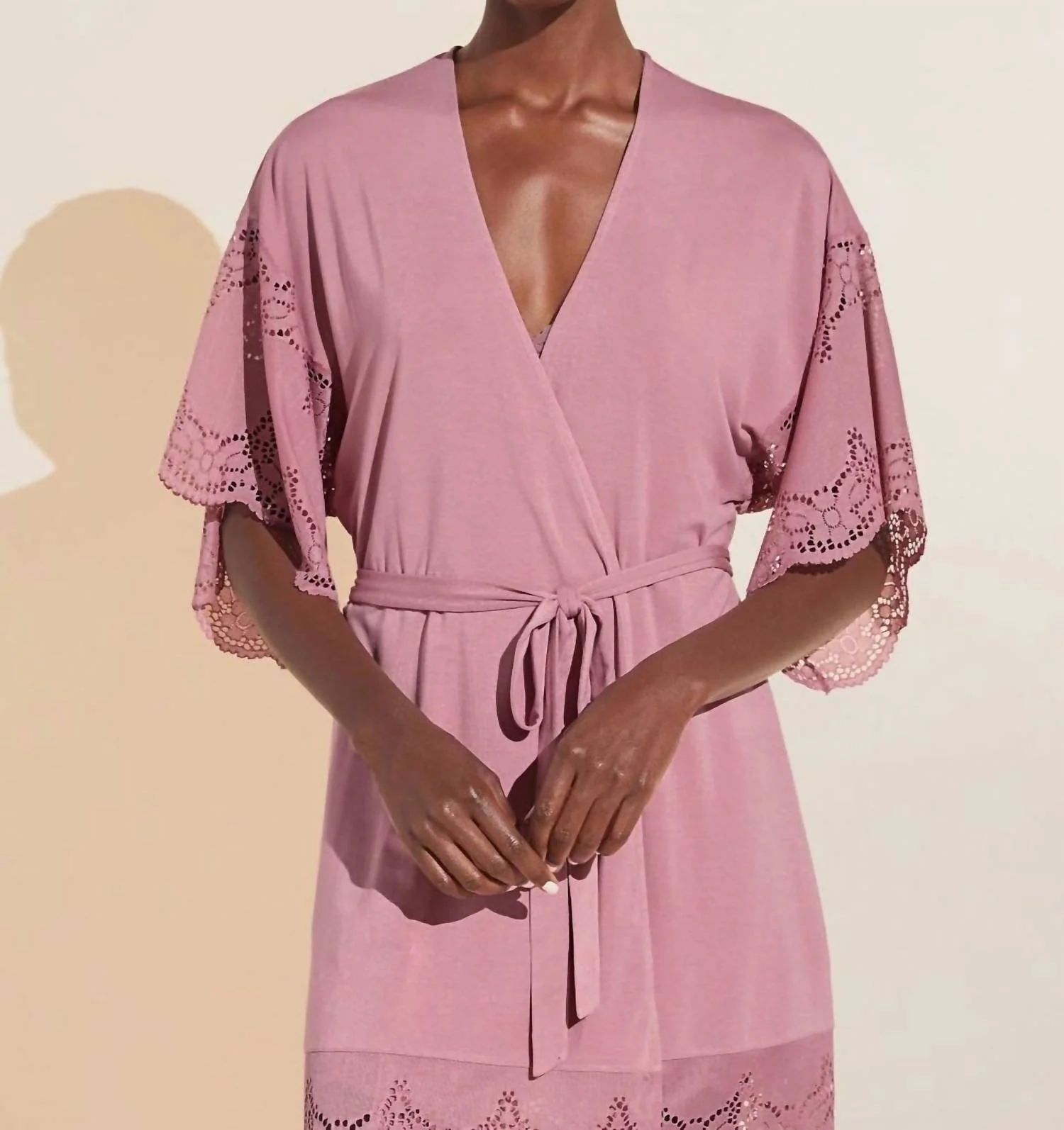 Eberjey Beatrix Robe In Foxglove