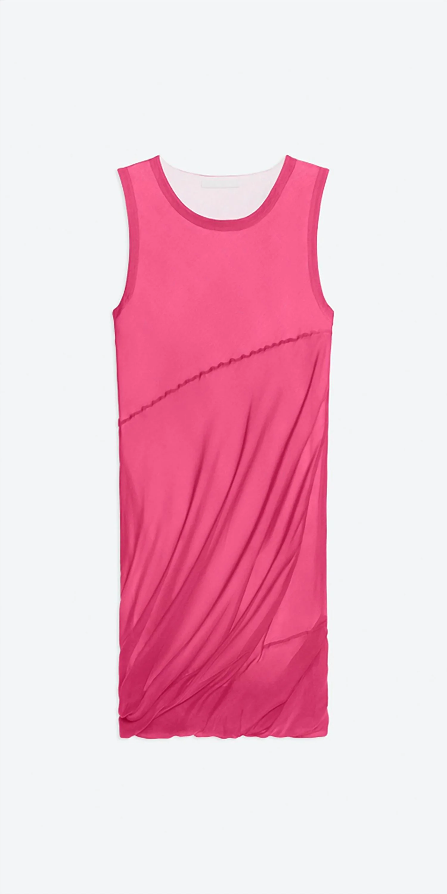 Silk Bubble Dress In Fuchsia