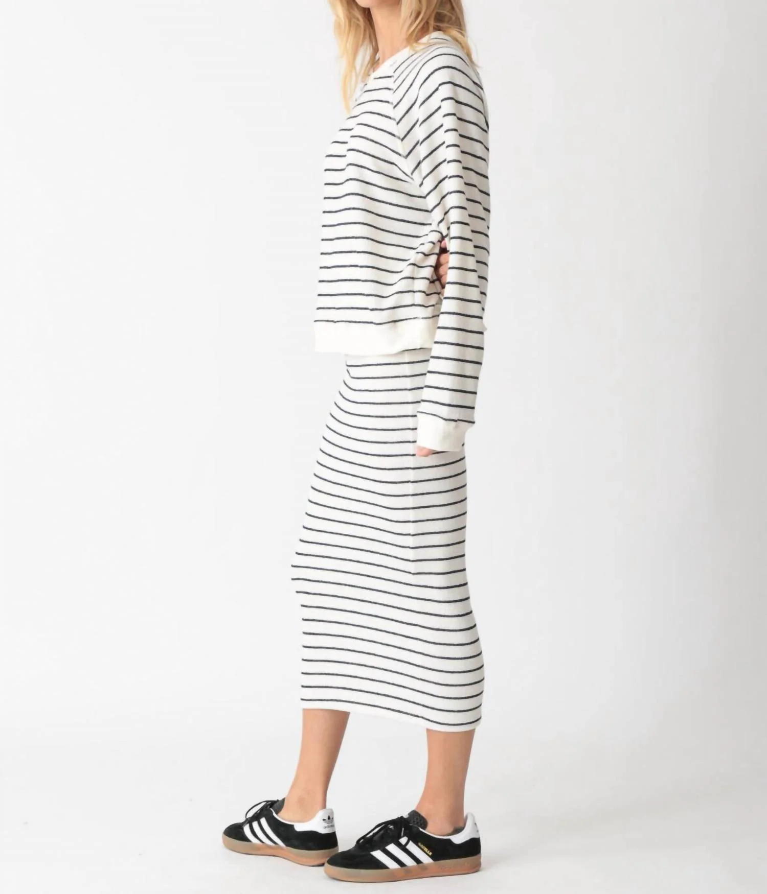 Jasmine Skirt In Ivory/indigo