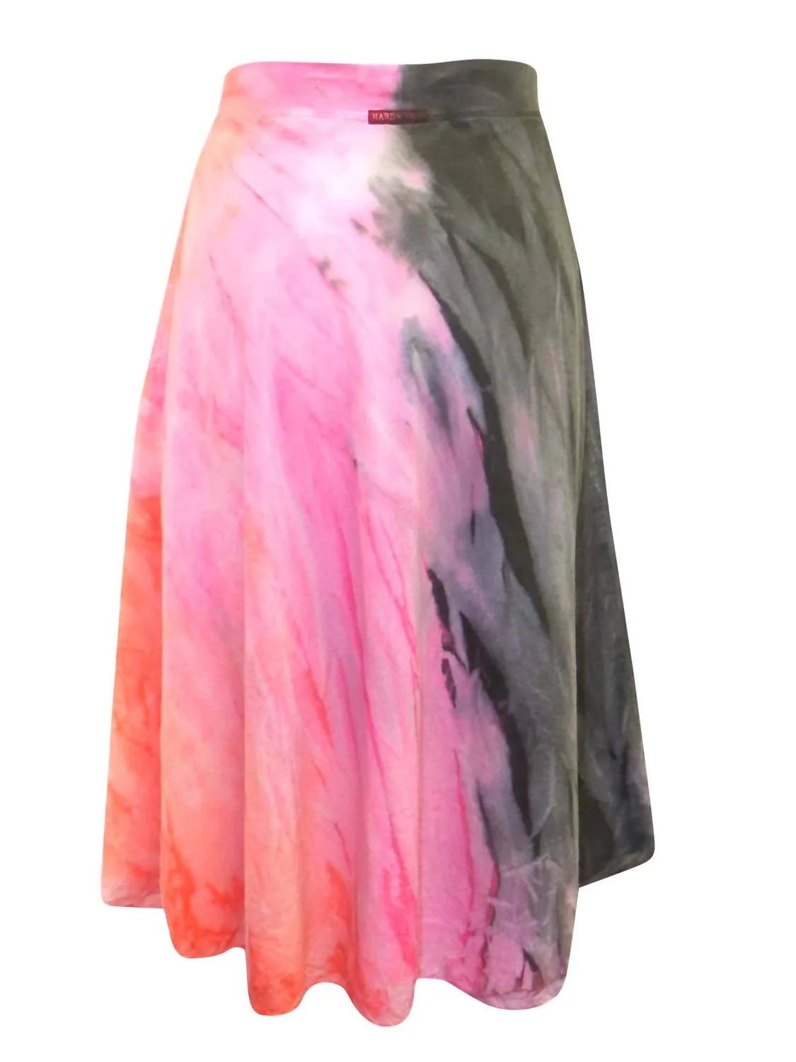 Women's Double Knee-Length Voile Skirt In Neon Stripe