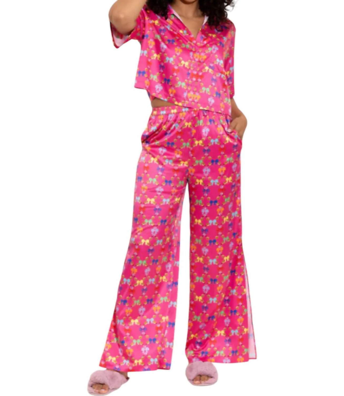 Jolly Pajama Set In Bowtastic