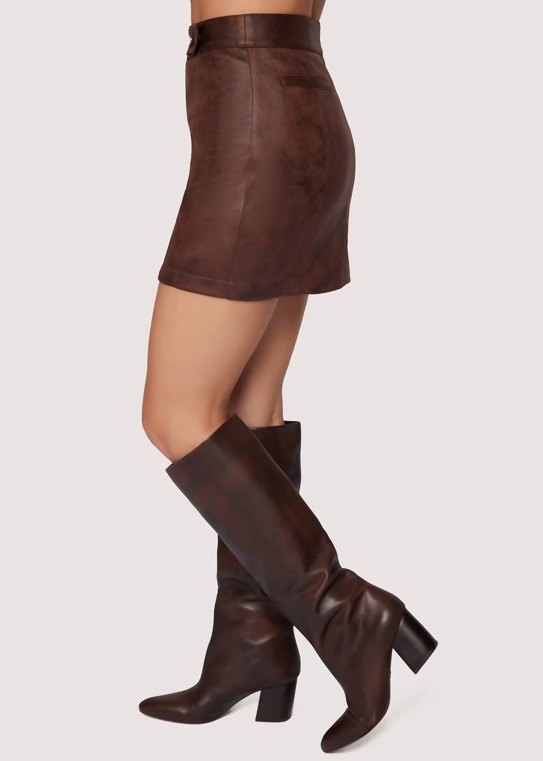 Desiree Mini Skirt In Brown