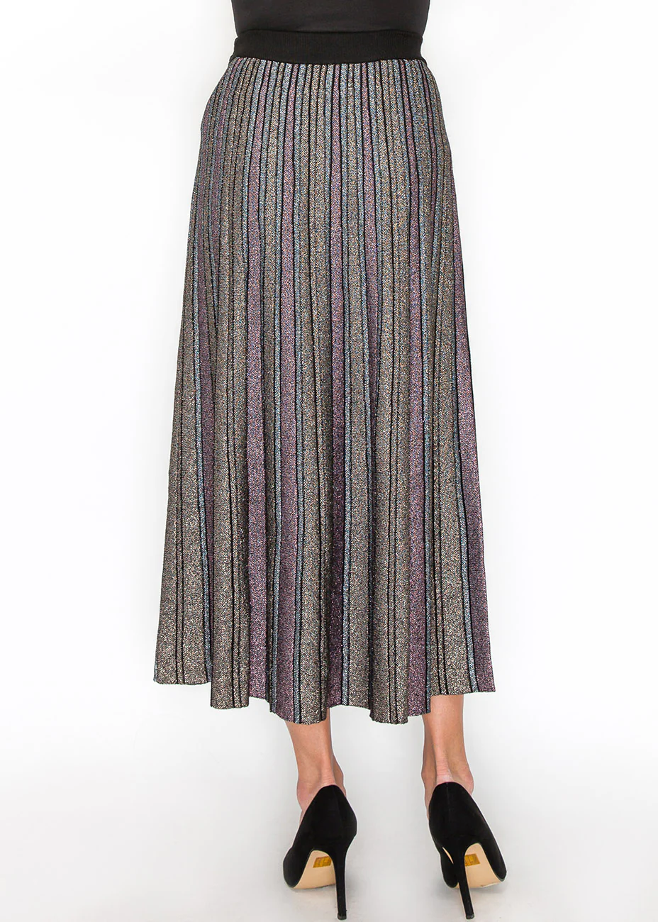 Starlight Striped Knit Skirt