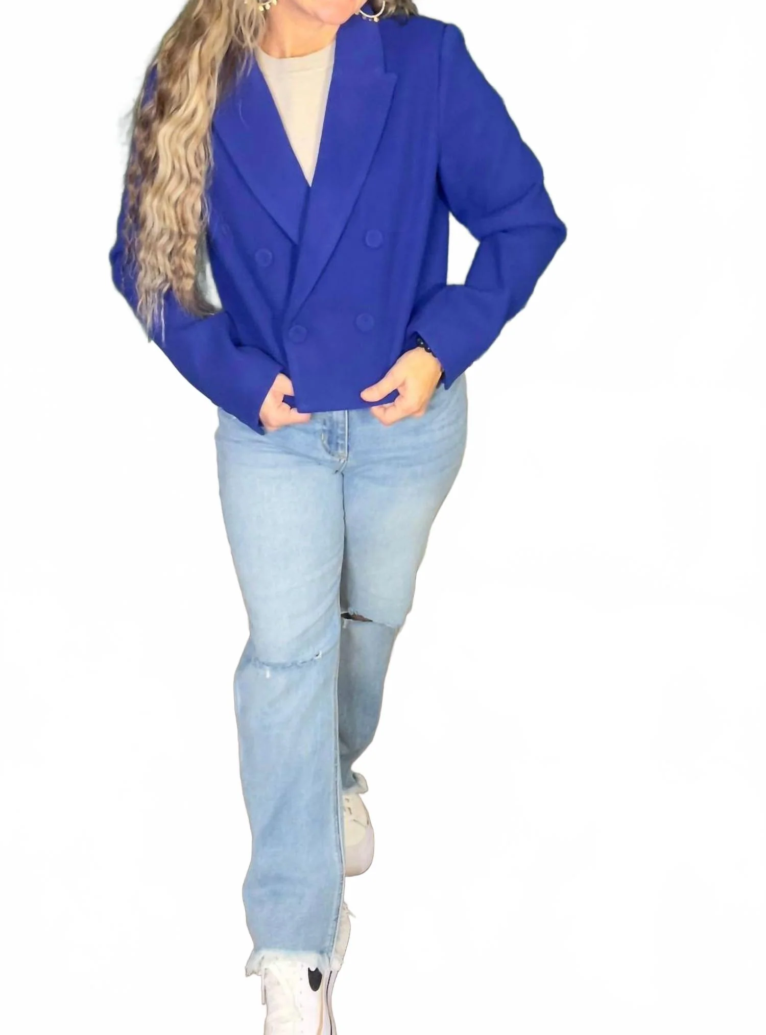 Elaina Blazer In Royal Blue