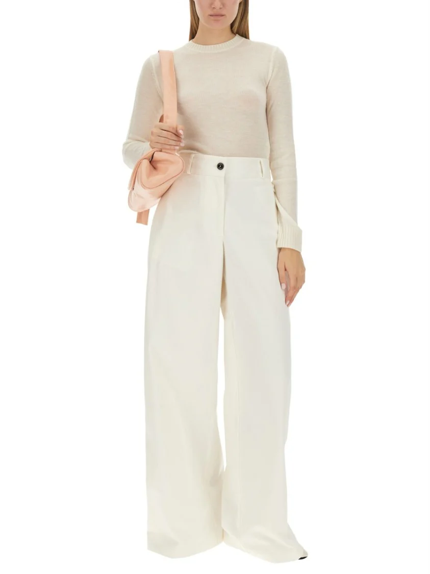 High-Waisted Wide Leg Pants With Clean Lines