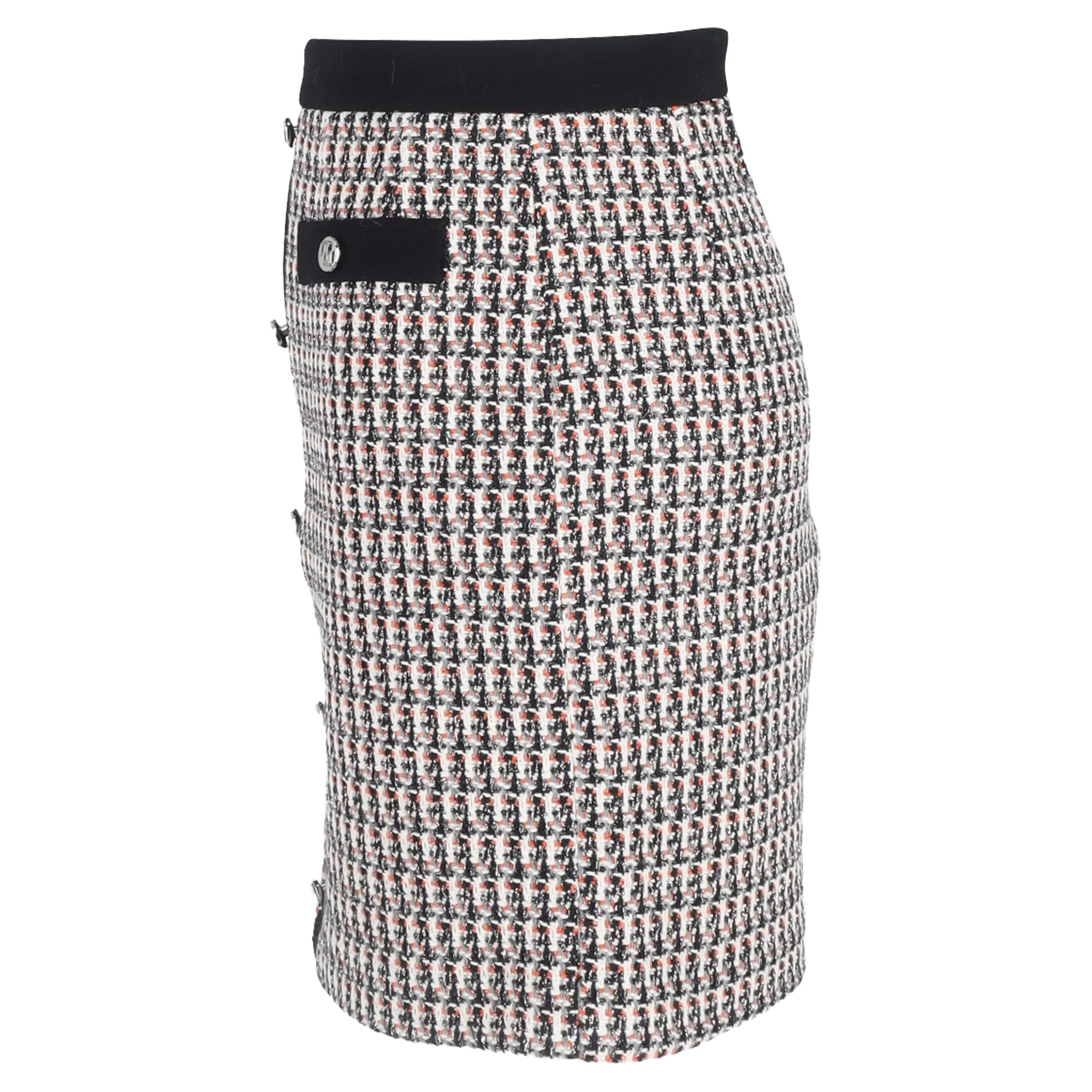 Maje Jivi Metallic Tweed Mini Skirt In Multicolour Cotton