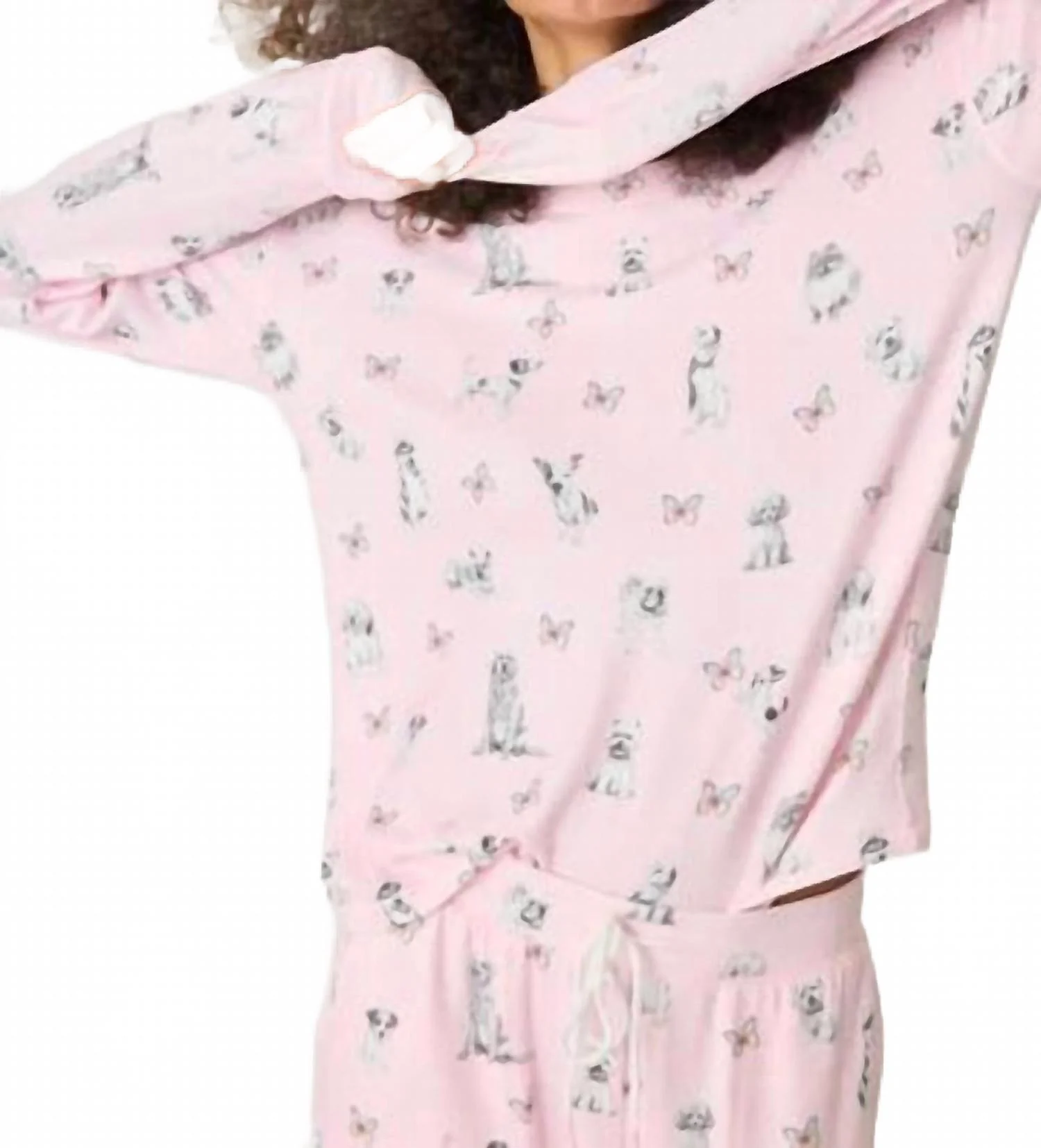 Butterfly Grove Pajama Set In Pink