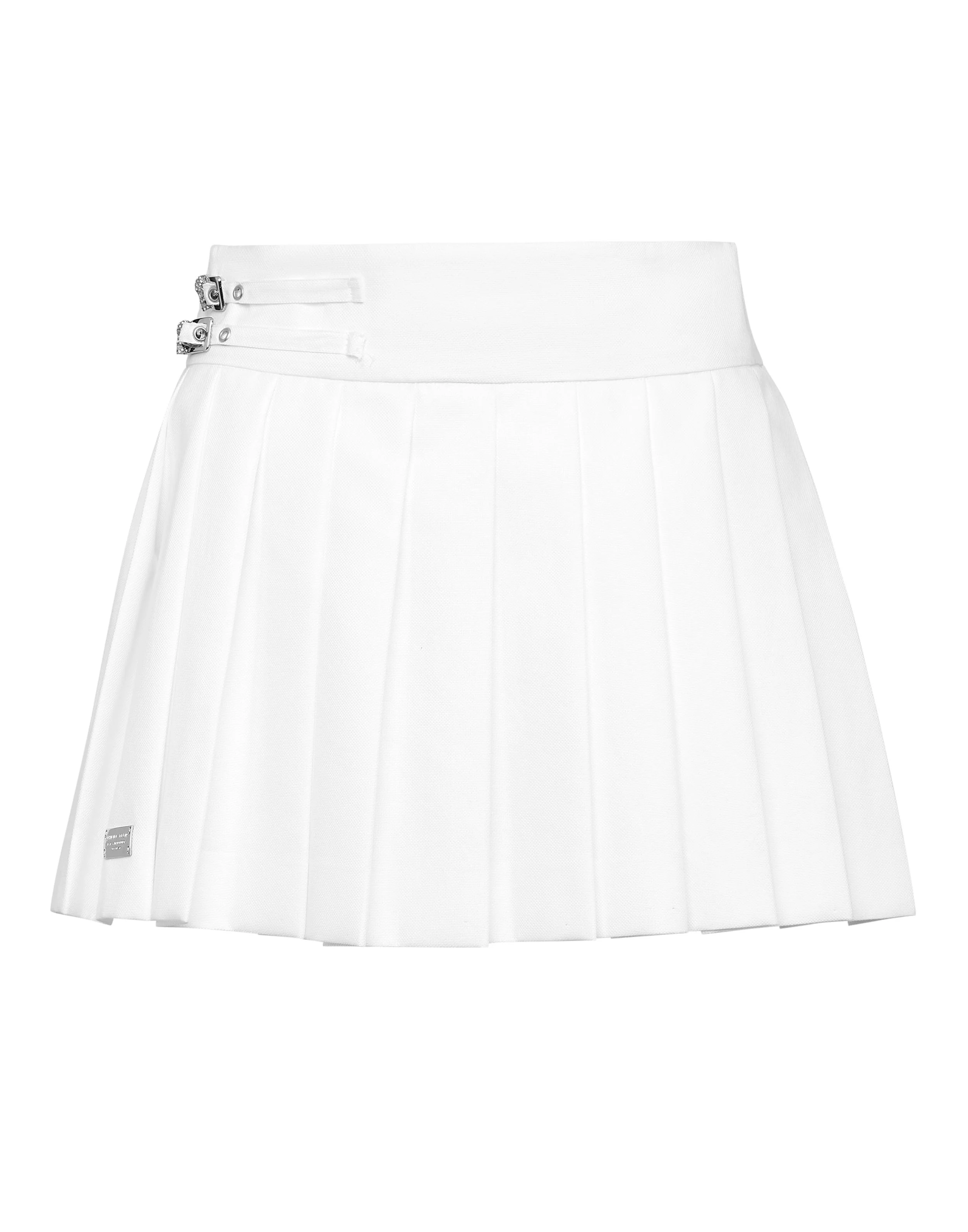 Pleated Mini Skirt Skull
