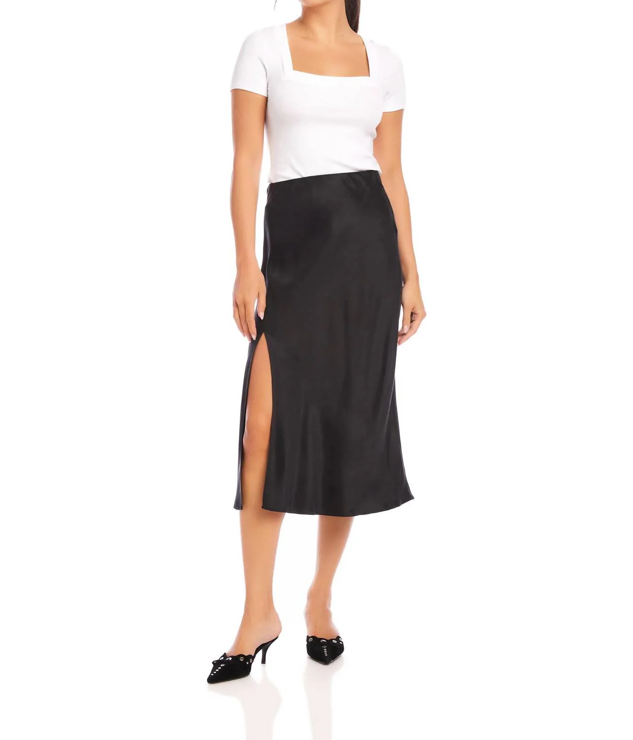 Brielle Midi Skirt In Black