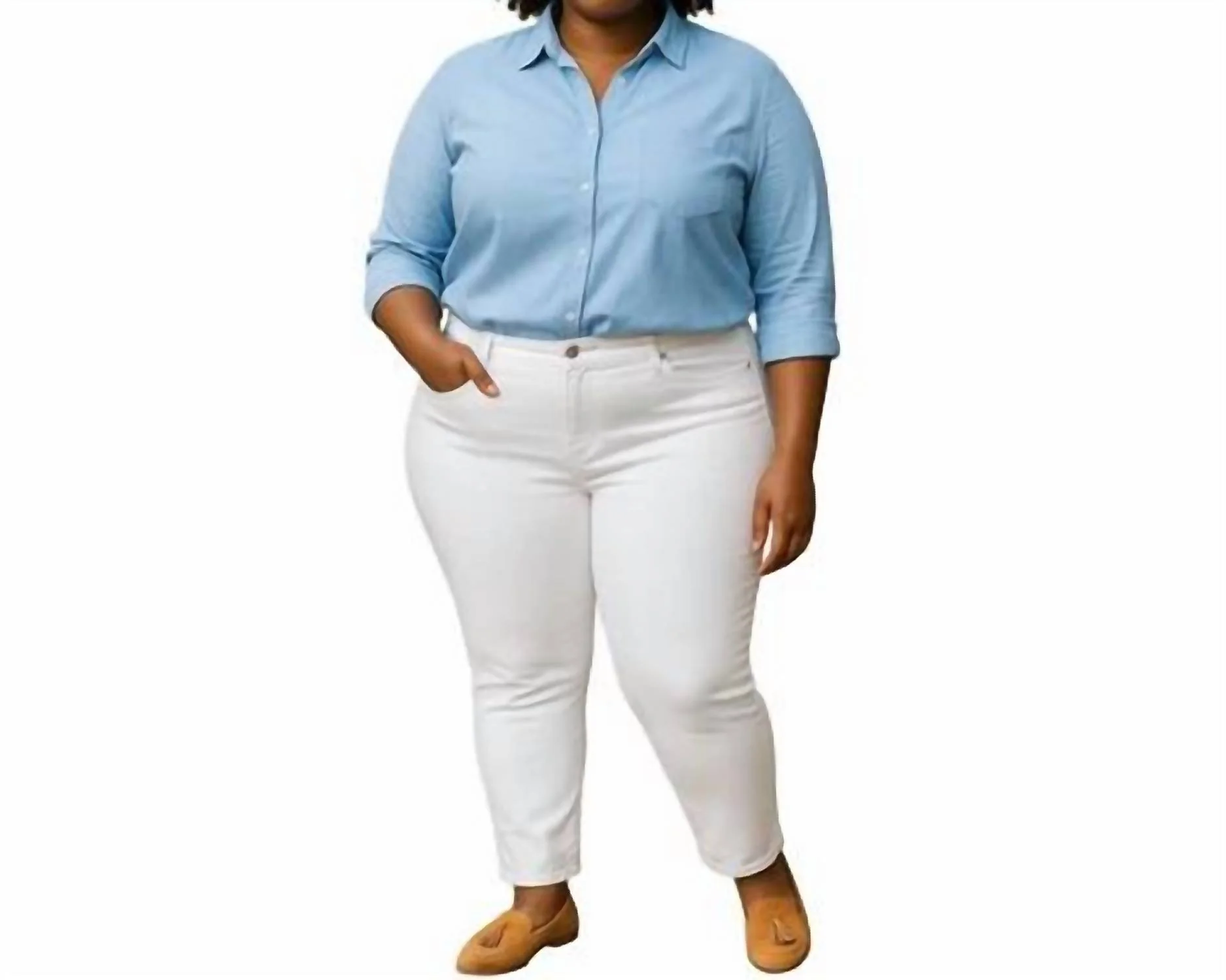 Curvy High Rise Skinny Jean In White