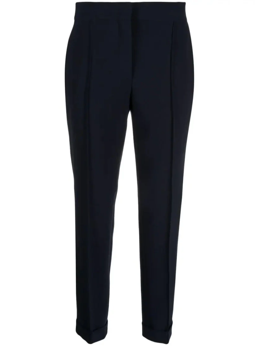 Tailored Black Trousers With Refined Cuffs