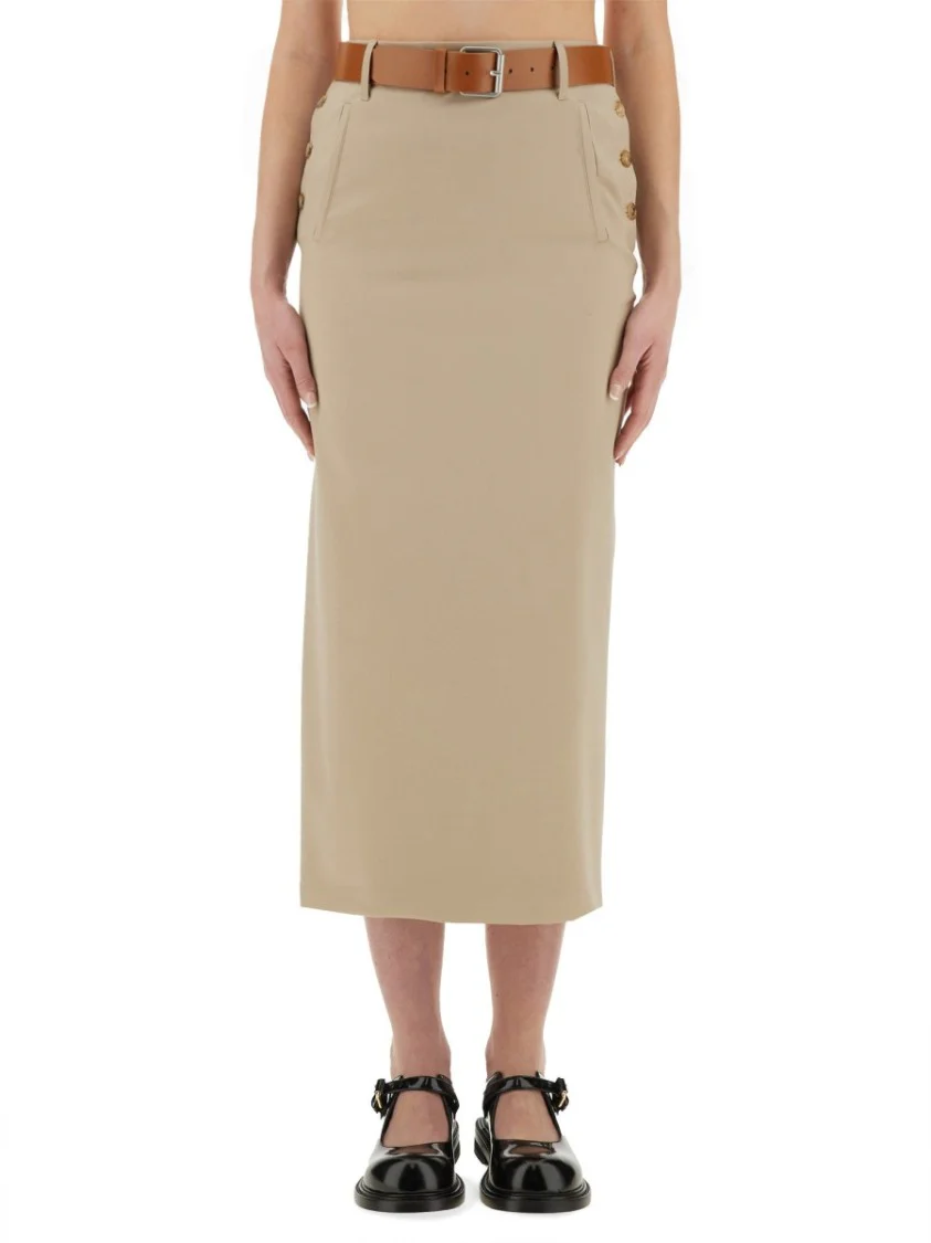 Tailored Twist Long Skirt